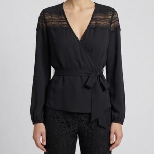 Camicetta nera con pizzo - fronte