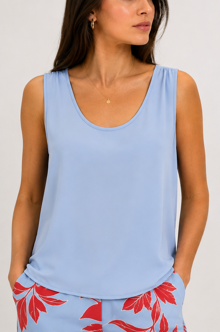 Canotta donna color polvere - fronte