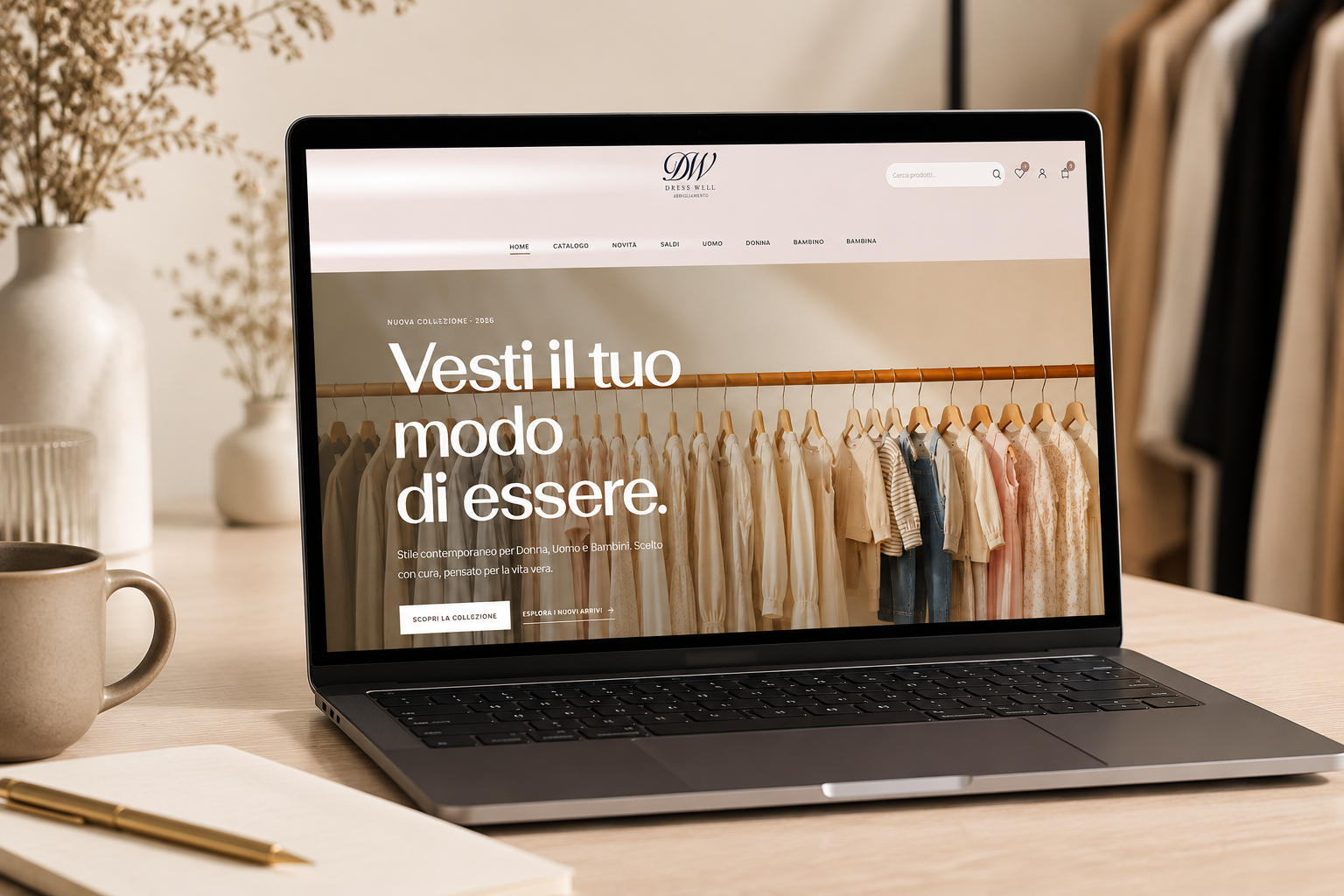 Esperienza di acquisto online Dress Well