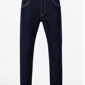 Jeans OverD con cuciture e toppe fronte