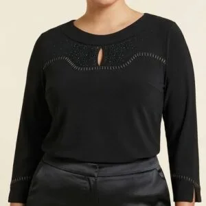 Maglia curvy nera - fronte