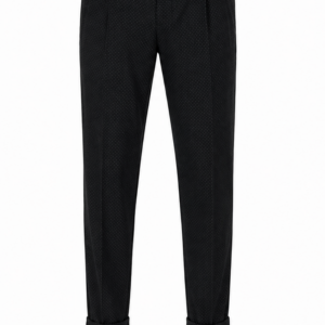 Pantalone uomo nero a pois fronte