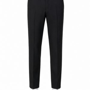 Pantalone uomo nero con pinza fronte