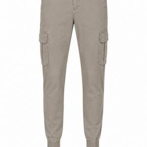 Pantalone uomo beige con tasconi fronte