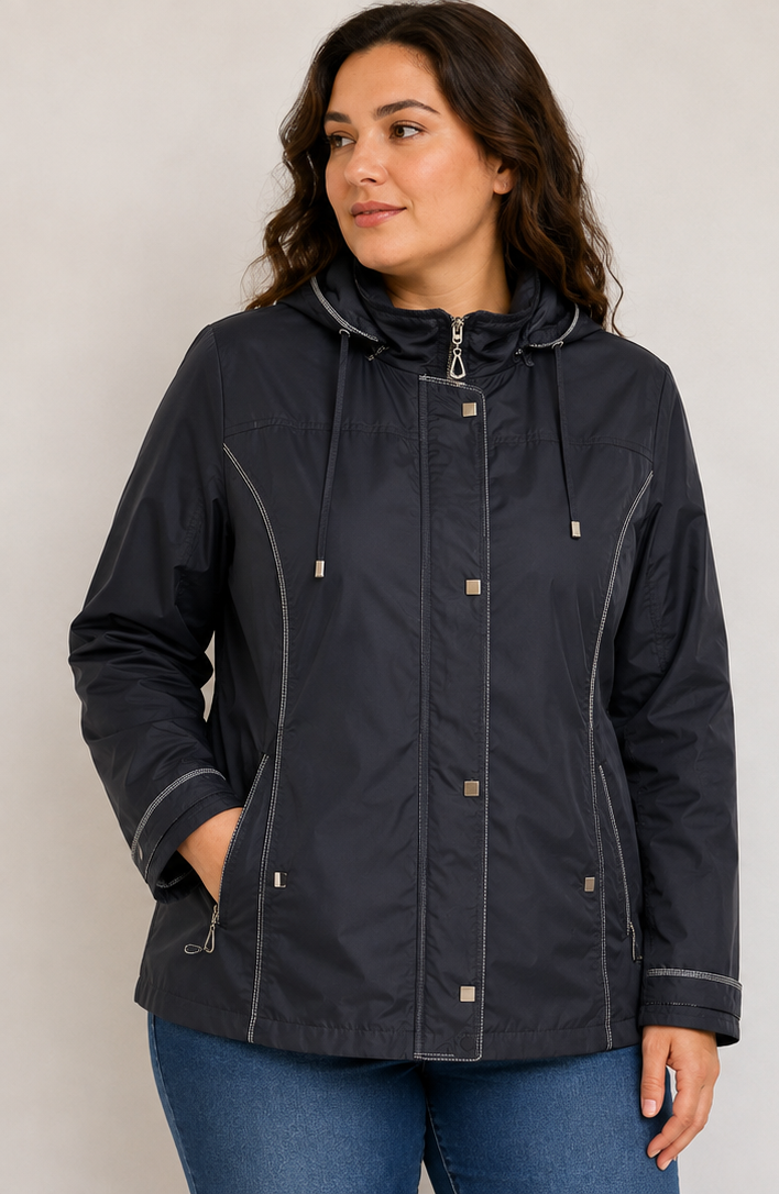 Piumino Chiara Oro color blu notte - fronte