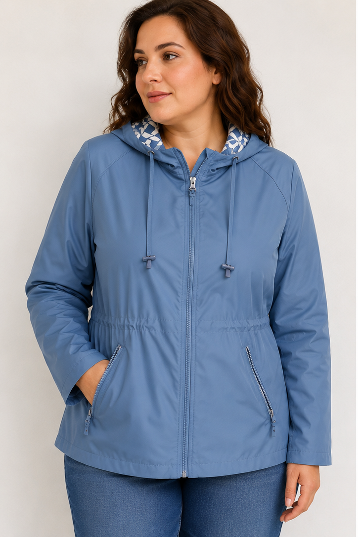 Piumino Federica azzurro double face - fronte