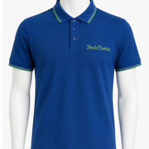 Polo Renato Balestra uomo blu royal e verde taglia XXL fronte