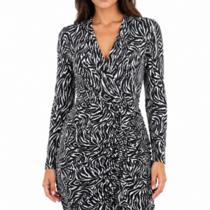 Vestito attillato zebrato - fronte