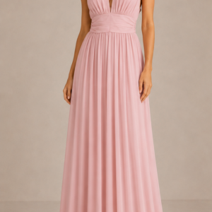 Vestito impero rosa confetto - fronte